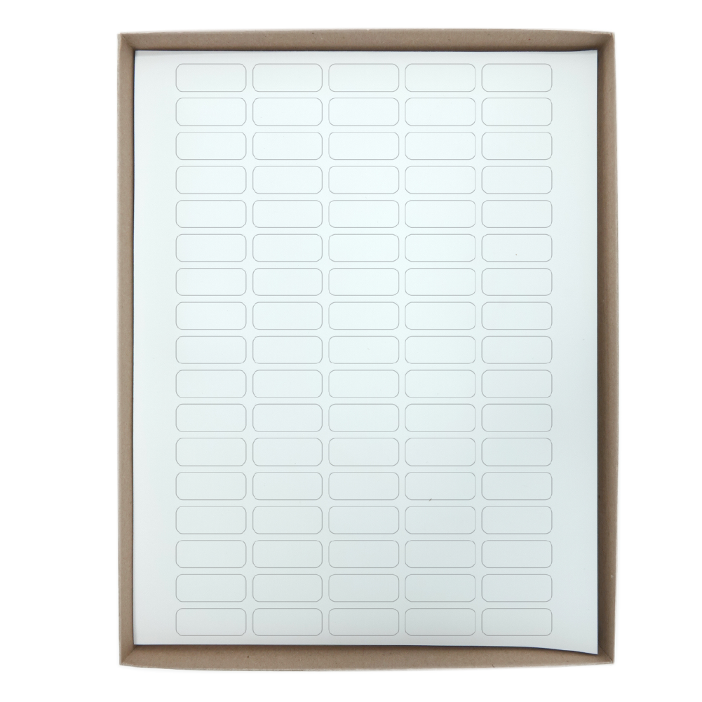 Globe Scientific Label Sheets, Cryo, 33x13mm, for 1.5-2mL Tubes, 20 Sheets, 85 Labels per Sheet, White Image